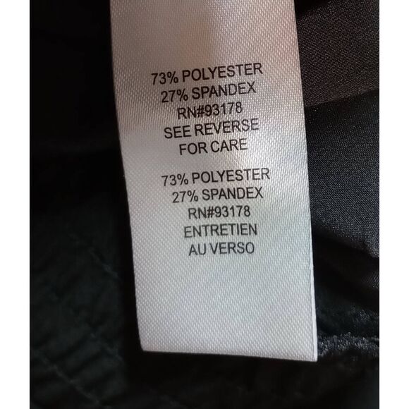 Tahari Pants Ladies Medium Black Pull On Waist Cropped Light Weight - Picture 5 of 6